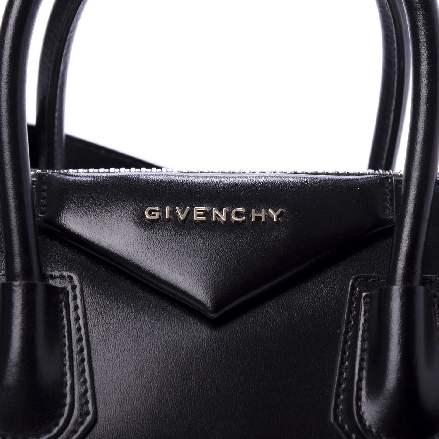 Shiny Lord Calfskin Small Antigona Black