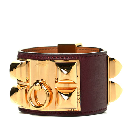 Hermes Swift Collier de Chien CDC Bracelet T2 Bordeaux 1 of 3