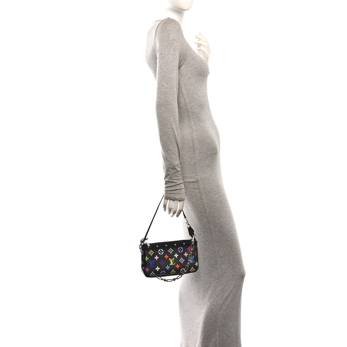 LV X TM Monogram Multicolor Pochette Accessories Black
