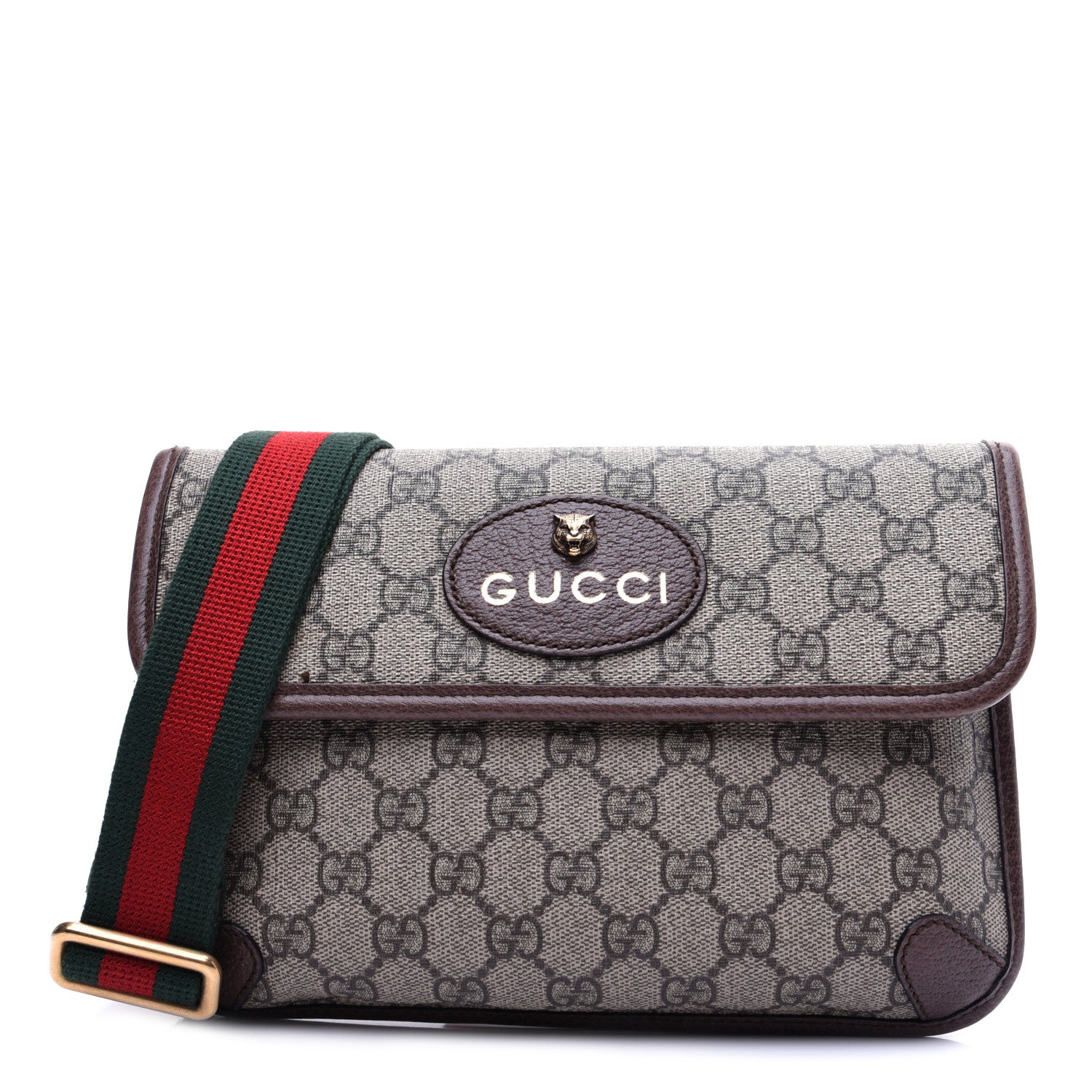 Gucci GG Supreme Monogram Neo Vintage Web Belt Bag Brown 1 of 11