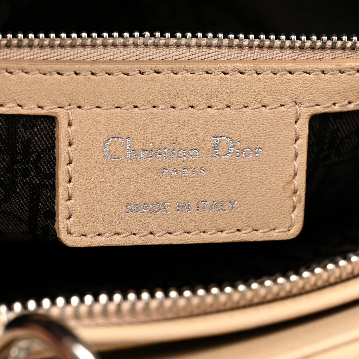 Lambskin Cannage Large Lady Dior Beige