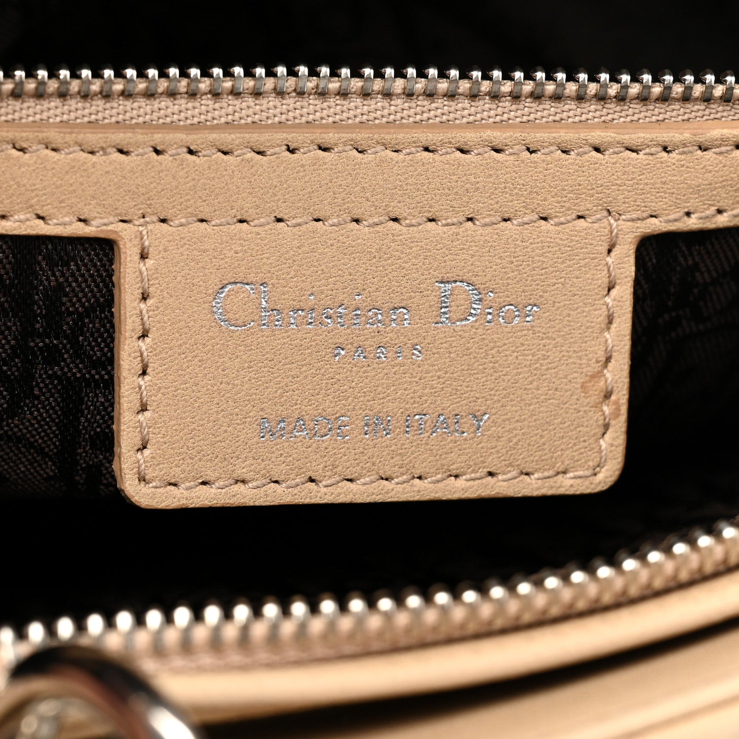 Christian Dior Lambskin Cannage Large Lady Dior Beige 6 of 17