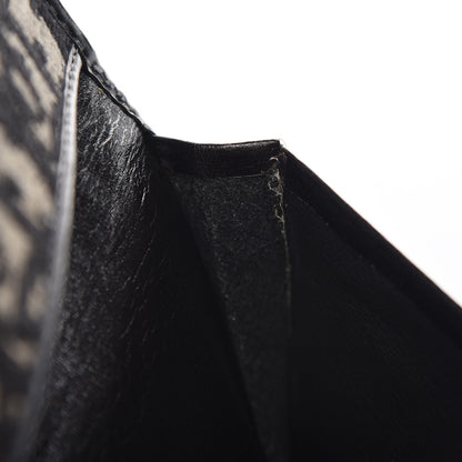 Christian Dior Monogram Flap Wallet Black 10 of 12