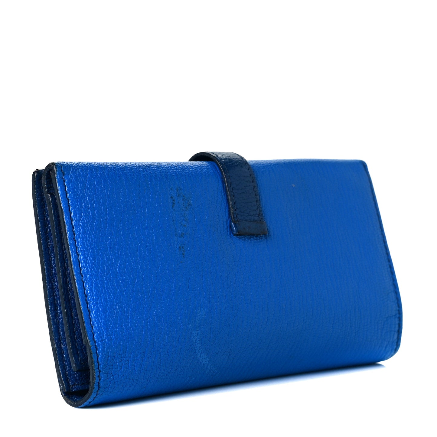Chevre Mysore Bearn Gusset Wallet Bleu Paradis Bleu Saphir