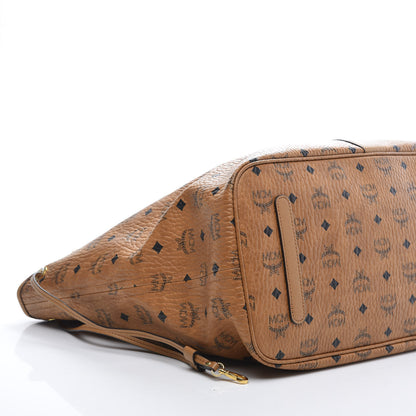 MCM Visetos Large Liz Reversible Shopper Tote Cognac 6 of 15