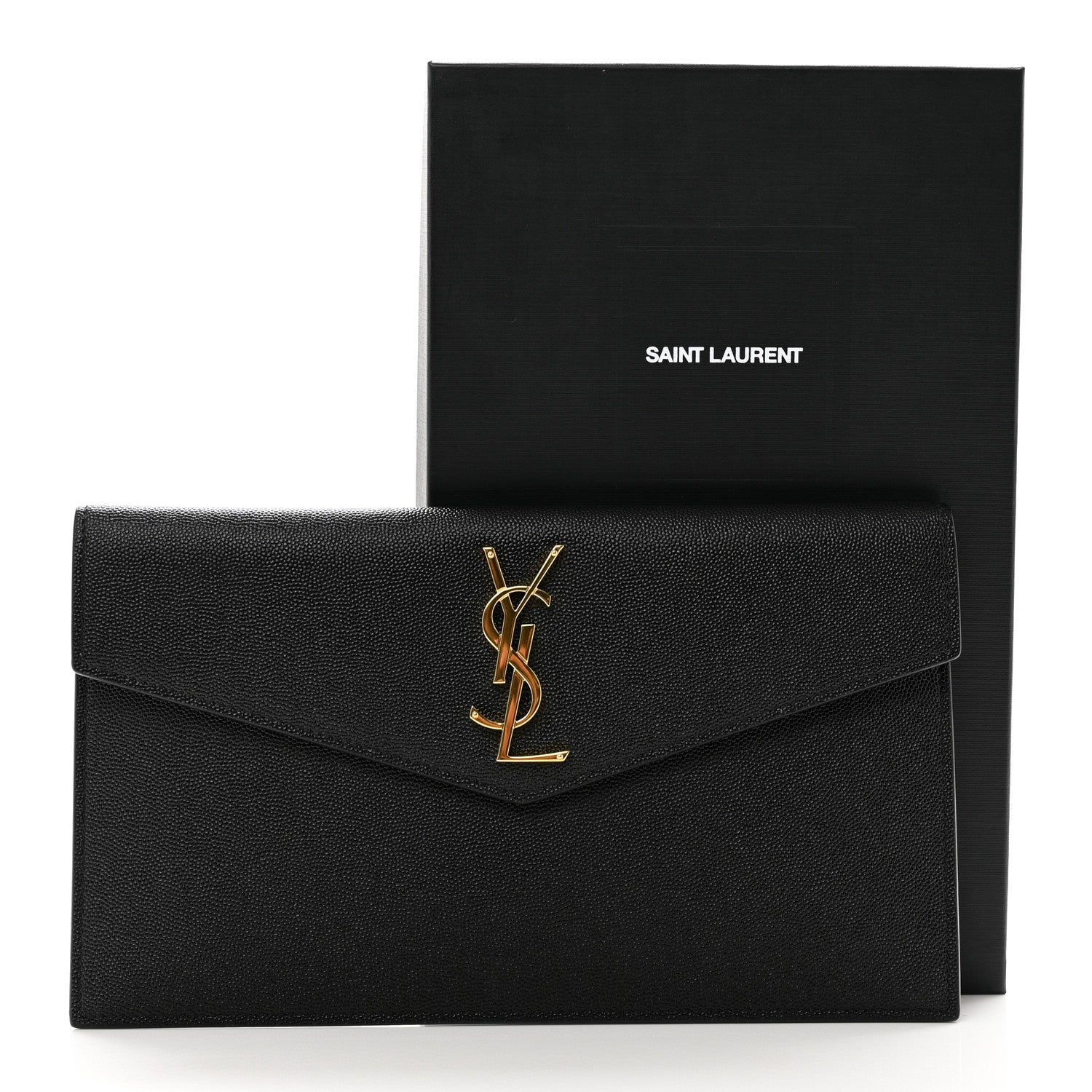Saint Laurent Grain De Poudre Uptown Pouch Black 7 of 7