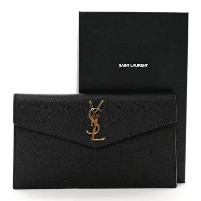 Saint Laurent Grain De Poudre Uptown Pouch Black 7 of 7