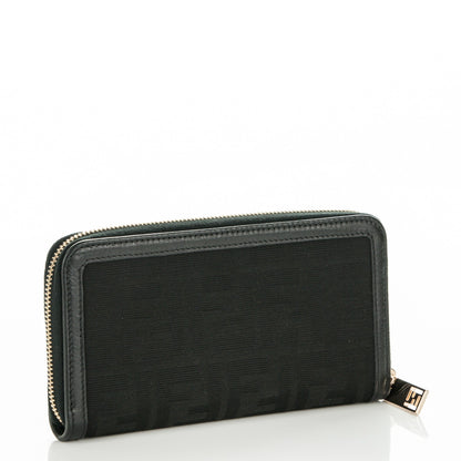 Fendi Canvas FF Zip Around Wallet Black 3 of 7