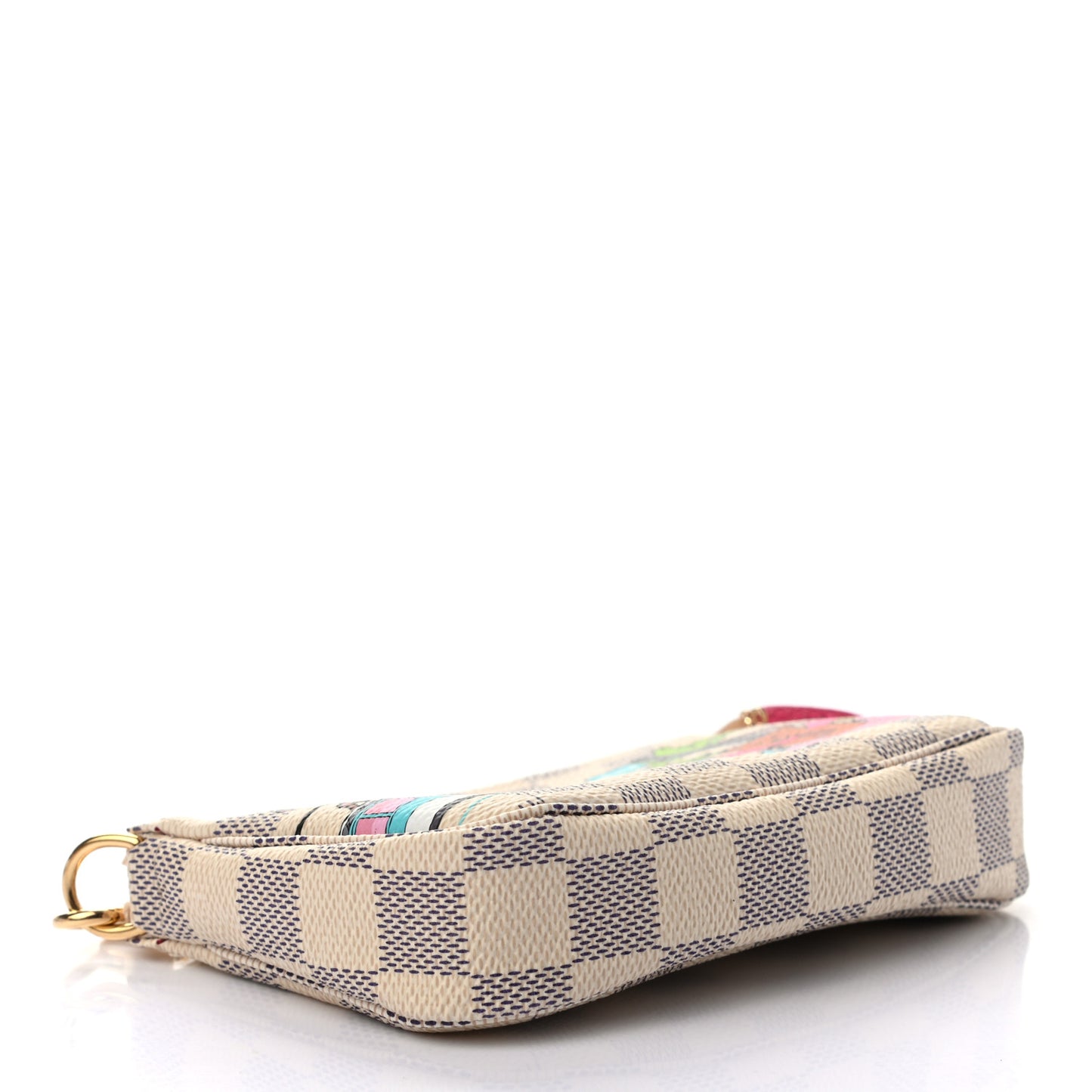 Damier Azur 2021 Christmas Animation Hollywood Mini Pochette Accessories Fuchsia