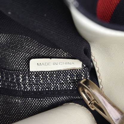 Burberry Canvas Mega Check Medium Ashby Hobo White 8 of 9