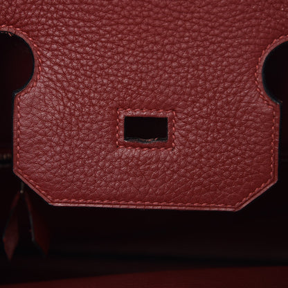 Hermes Taurillon Clemence Birkin 35 Rouge H 34 of 41