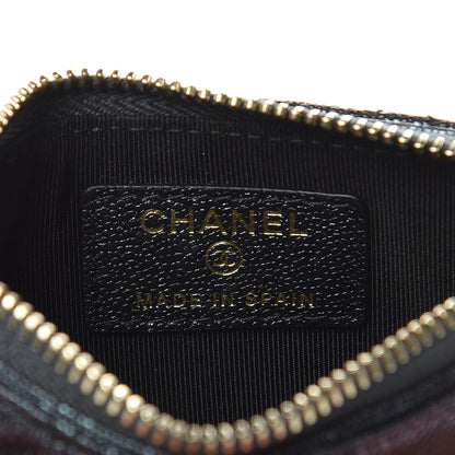 Chanel Iridescent Caviar Quilted Flap Zip Card Holder Black 6 of 8