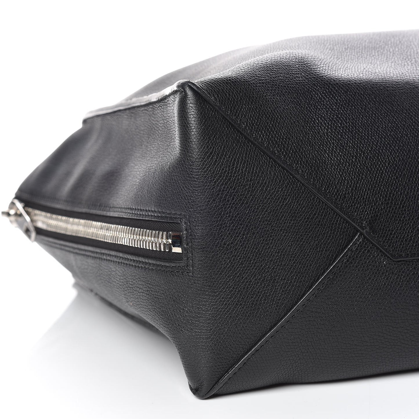 Calfskin Papier A4 Zip Around Plate Tote Black