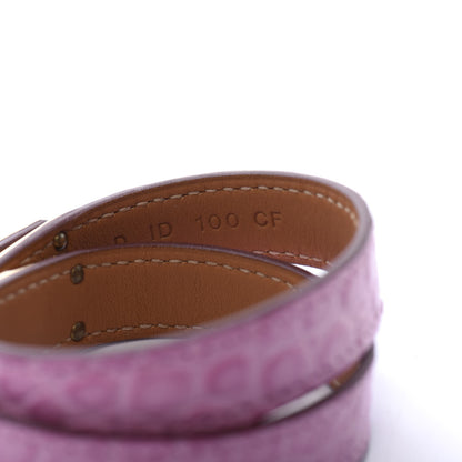 Hermes Matte Alligator Kelly Double Tour Bracelet 5P Pink 5 of 6