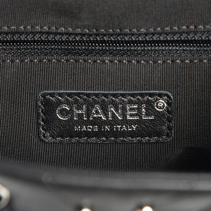 Chanel Lambskin Chevron Quilted Studded Stud Wars Backpack Black 3 of 9