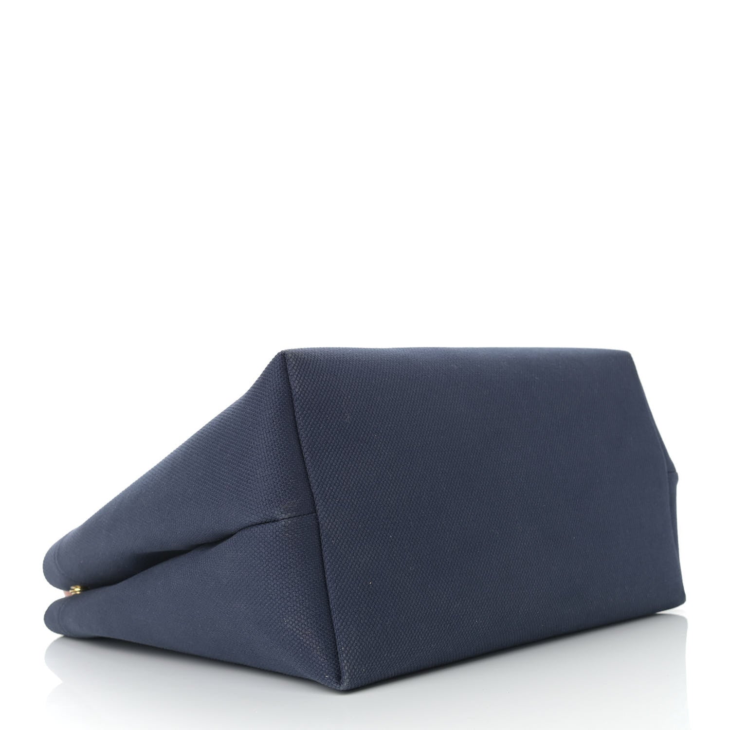 Celine Canvas Calfskin Horizontal Cabas Navy Tan 3 of 10