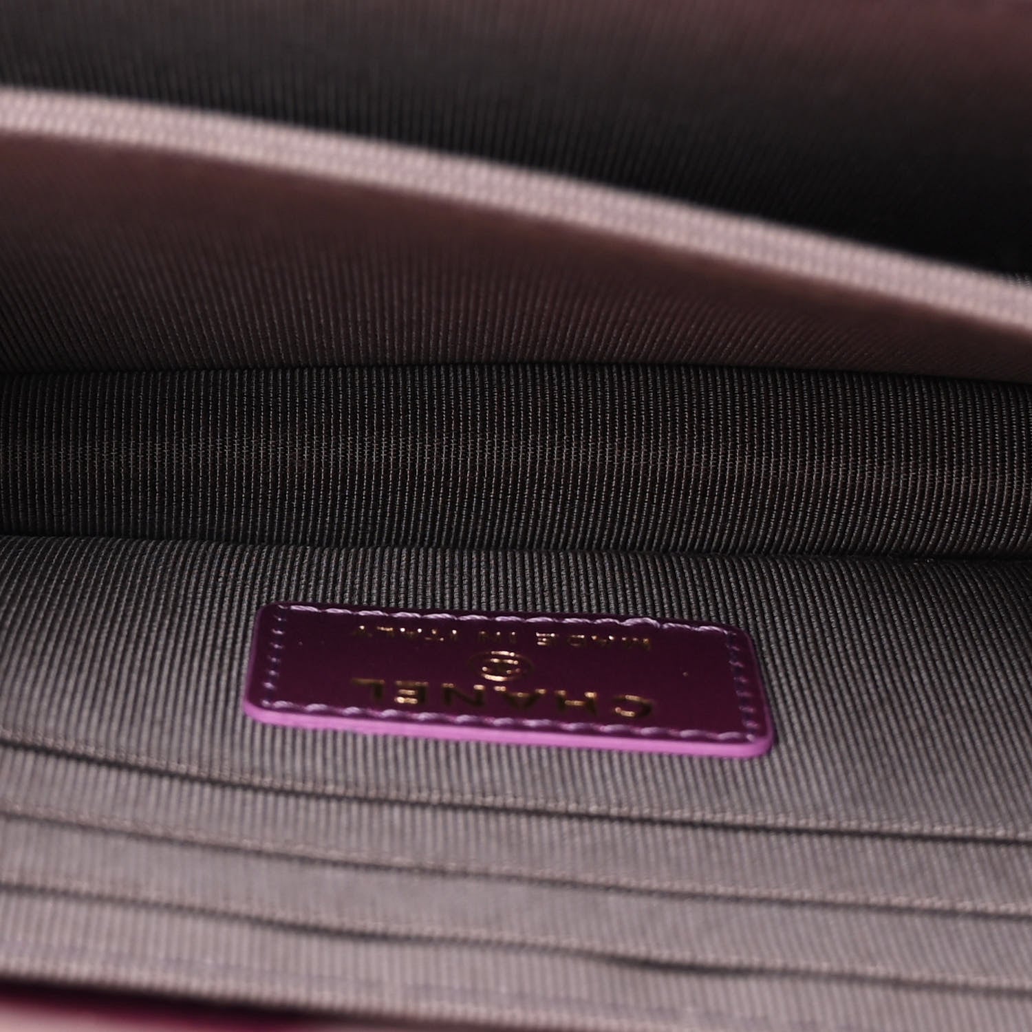 Chanel Iridescent Lambskin Quilted Mini Wallet On Chain WOC Purple 6 of 12