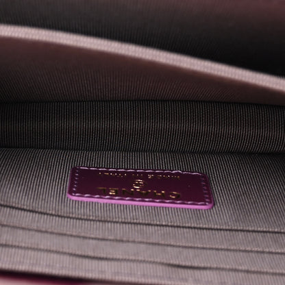 Chanel Iridescent Lambskin Quilted Mini Wallet On Chain WOC Purple 6 of 12