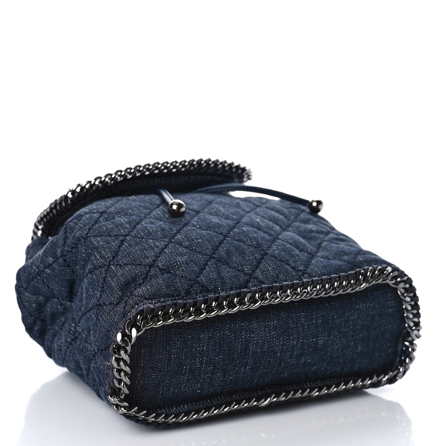 Stella McCartney Denim Quilted Falabella Backpack Blue 4 of 9