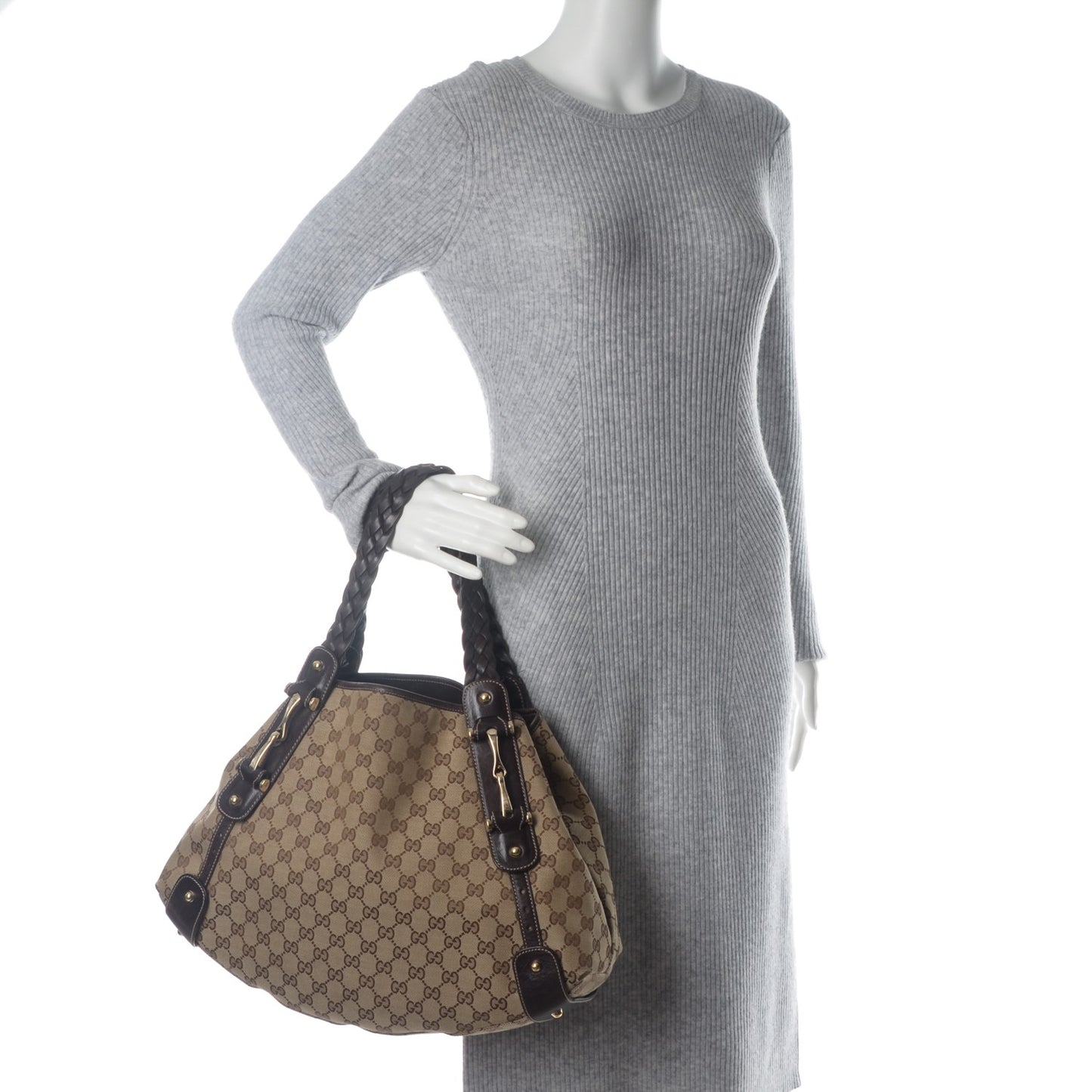 Monogram Medium Pelham Shoulder Bag Dark Brown