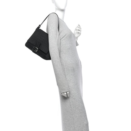 Fendi Zucchino Mama Baguette Black 2 of 10