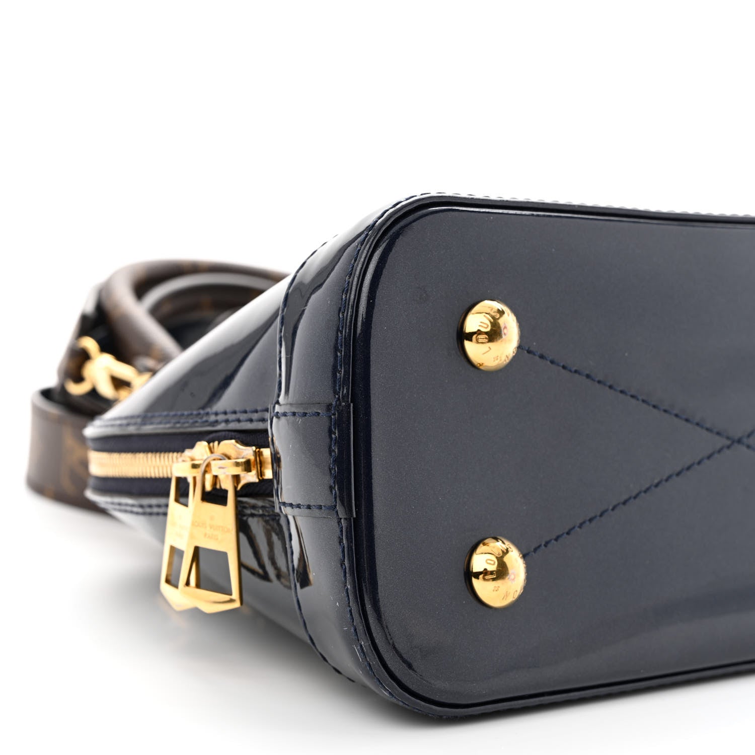 Louis Vuitton Patent Monogram Alma BB Marine 9 of 11