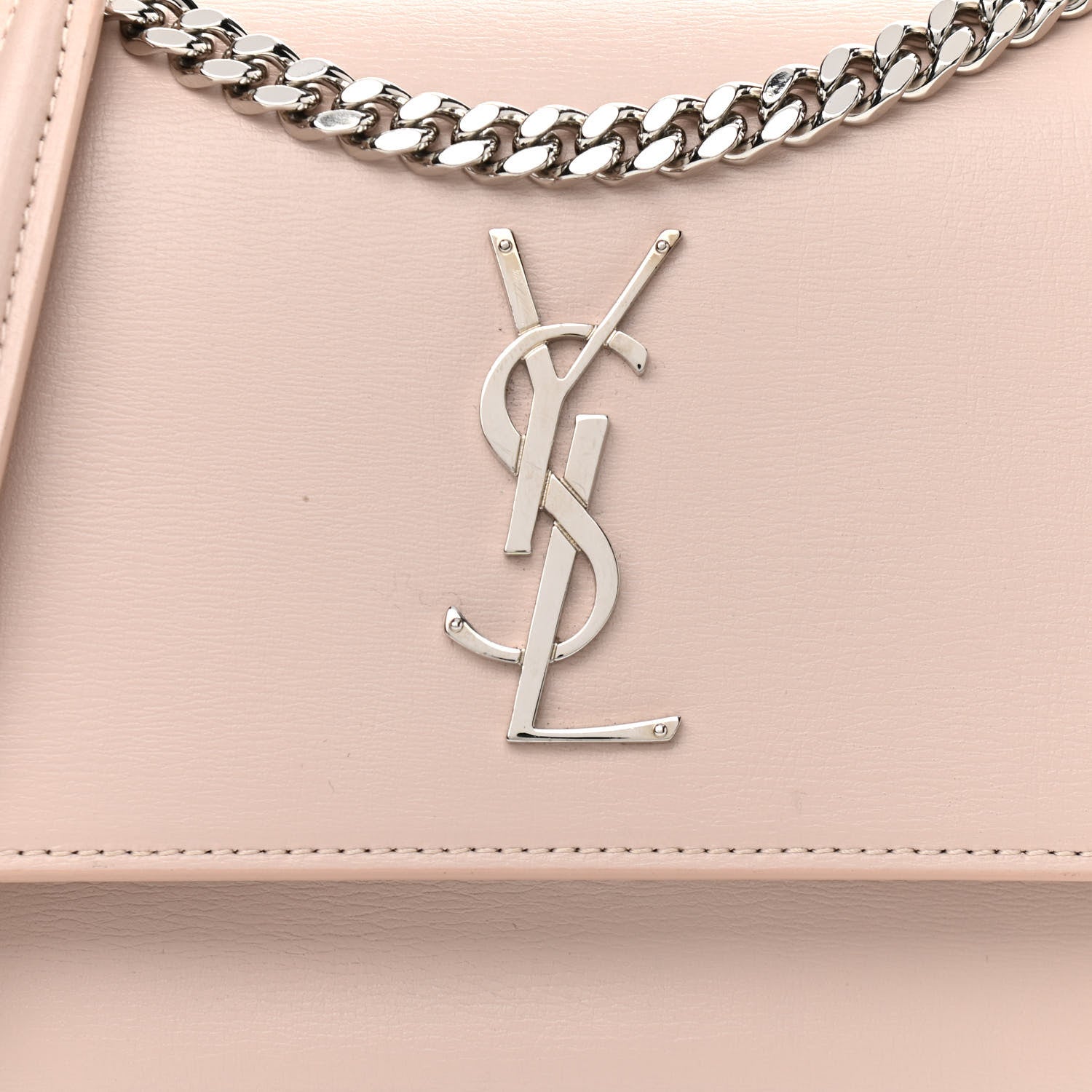 Saint Laurent Calfskin Medium Monogram Sunset Marble Pink 8 of 14
