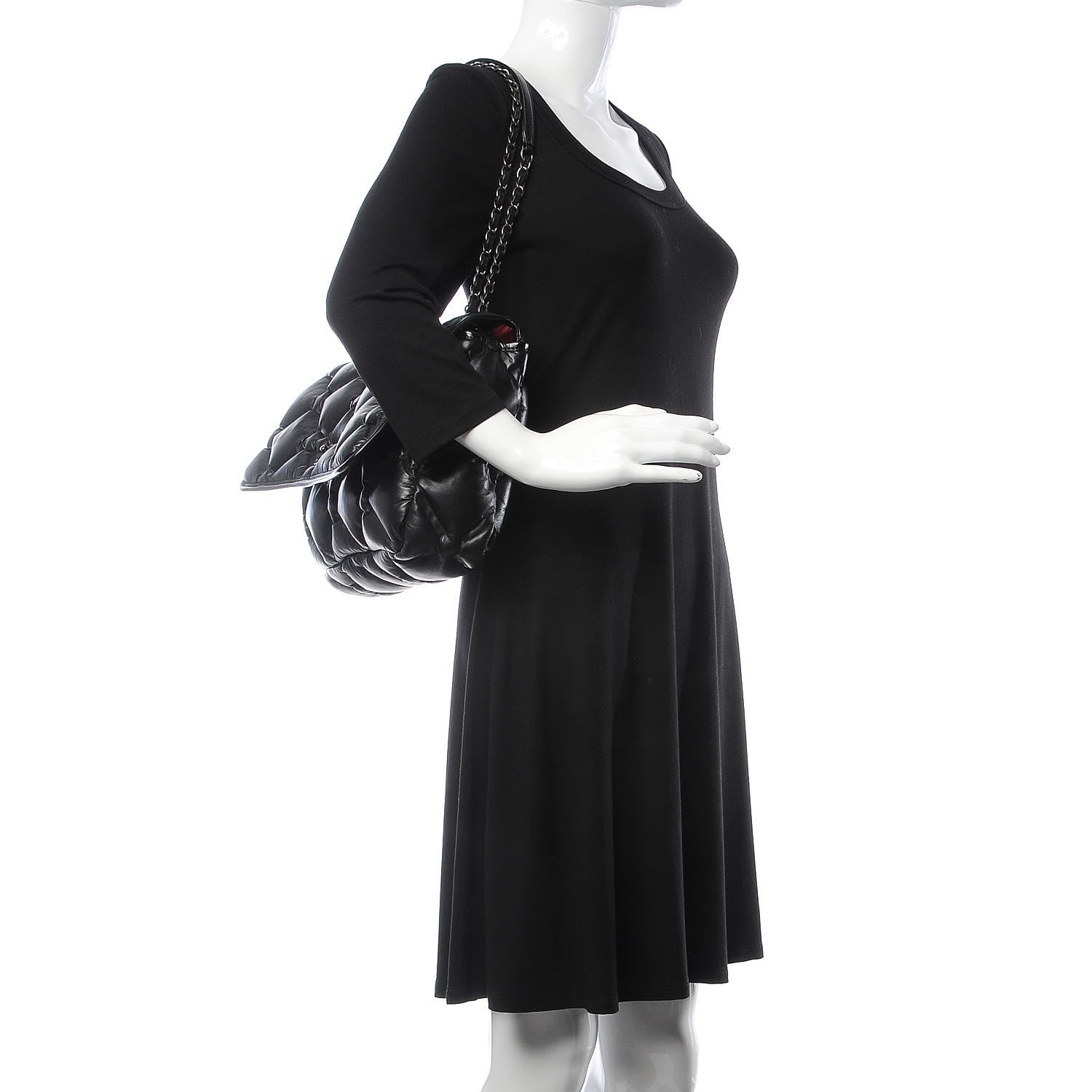 Chanel Calfskin Quilted Large Chesterfield Flap Black 2 of 12