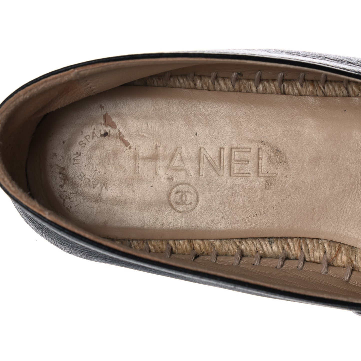 Lambskin CC Espadrilles 38 Black