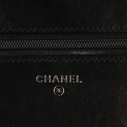 Chanel Lambskin Quilted Boy Wallet On Chain WOC Black 5 of 9
