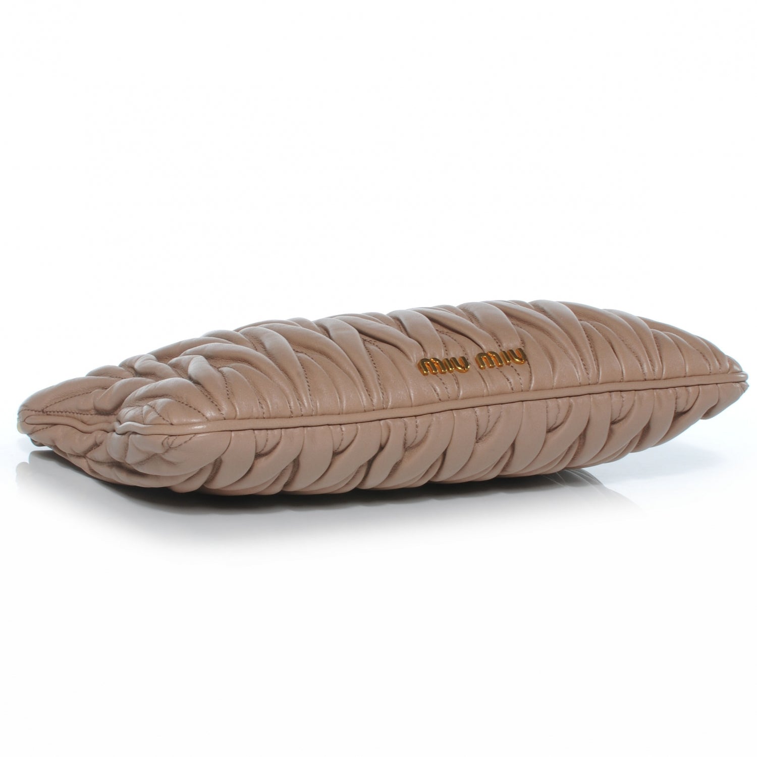 Miu Miu Leather Matelasse Clutch Cammeo 4 of 9