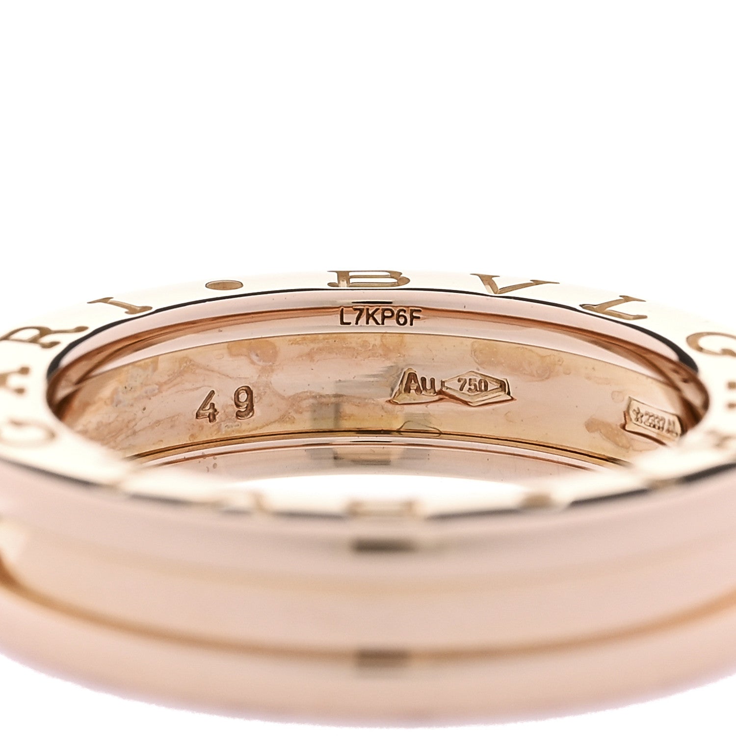 Bulgari 18K Rose Gold B.Zero1 One-Band Ring 49 5 5 of 6