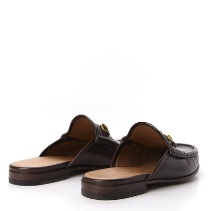 Gucci Goatskin Mens Horsebit Slippers 6 Light Brown 4 of 10
