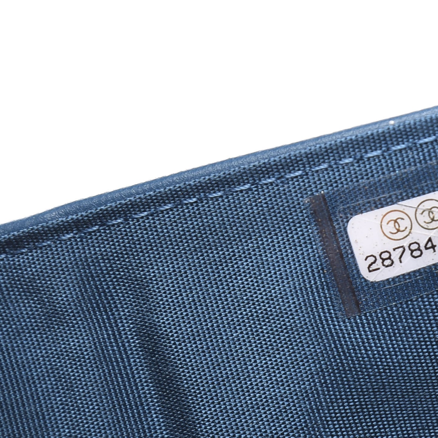 Lambskin Quilted Compact Boy Wallet Blue