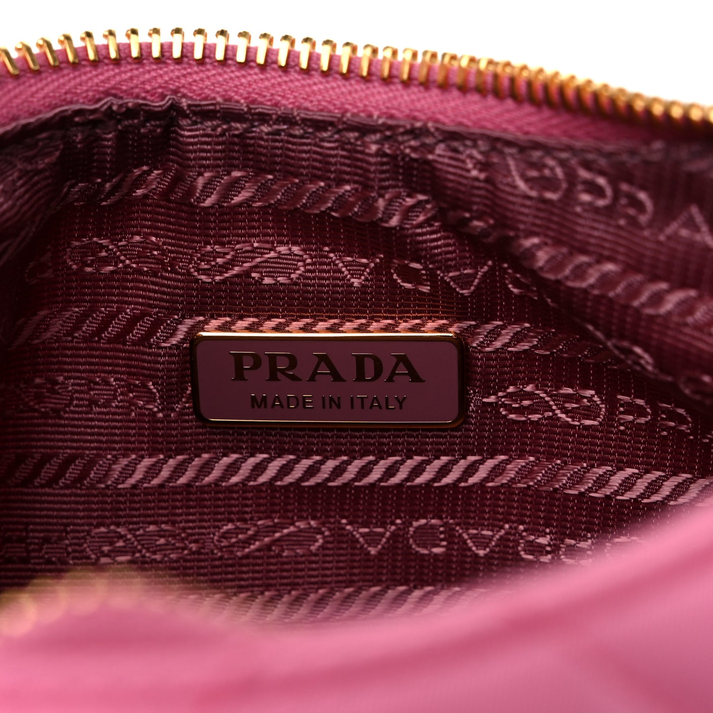 Re-Nylon Saffiano Stitched Mini Re-Edition 1995 Chaine Shoulder Bag Begonia