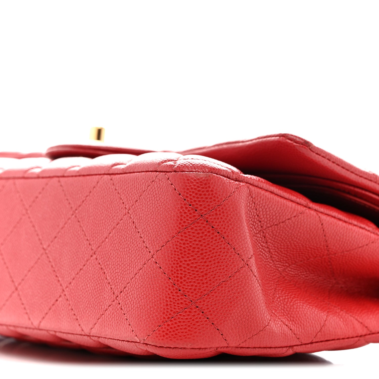 Chanel Caviar Quilted Medium Double Flap Red 10 of 15