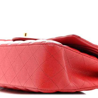 Chanel Caviar Quilted Medium Double Flap Red 10 of 15