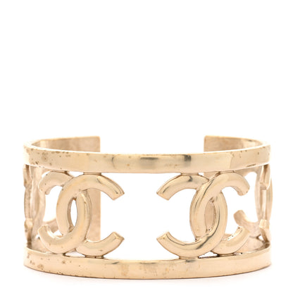 Chanel Metal Logo CC Cuff Gold 1 of 4