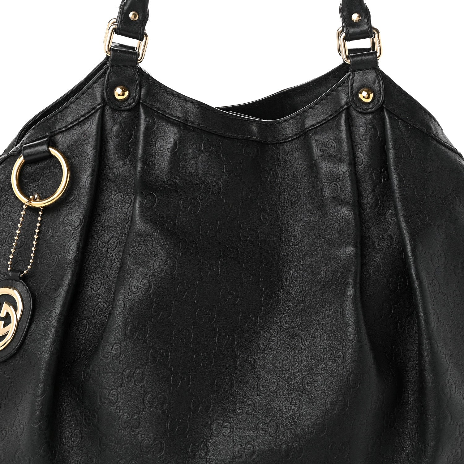 Gucci Guccissima Large Sukey Tote Black 8 of 11