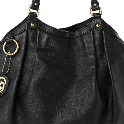 Gucci Guccissima Large Sukey Tote Black 8 of 11