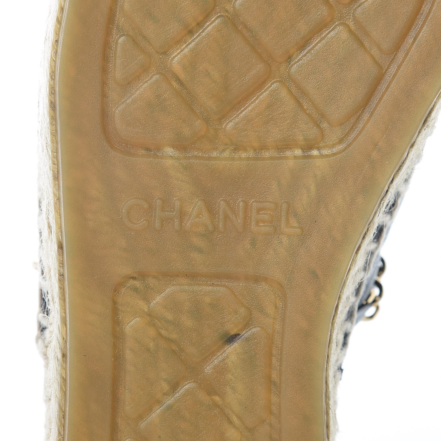 Chanel Lambskin Quilted CC Chain Espadrille Mules 38 Navy Black 7 of 14