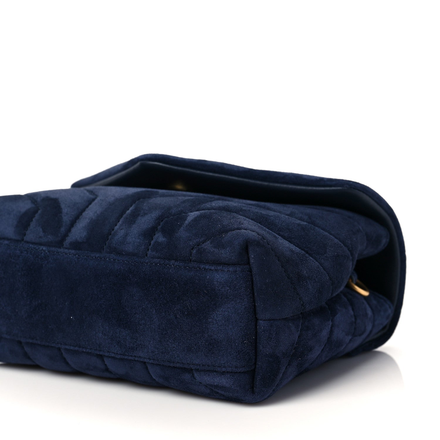 Saint Laurent Suede Toy Loulou Shoulder Bag Deep Marine 9 of 9