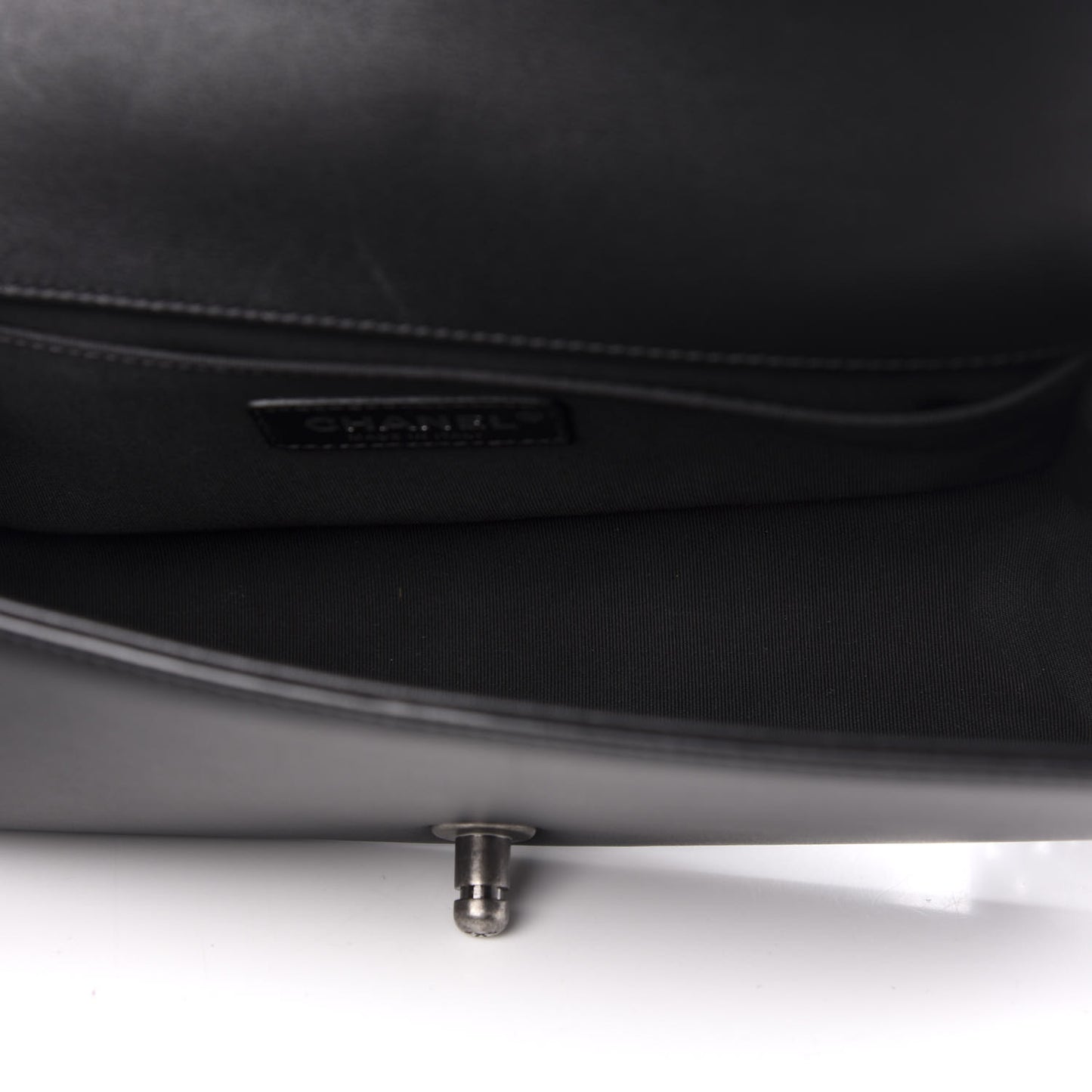 Calfskin Quilted Medium Boy Flap Black