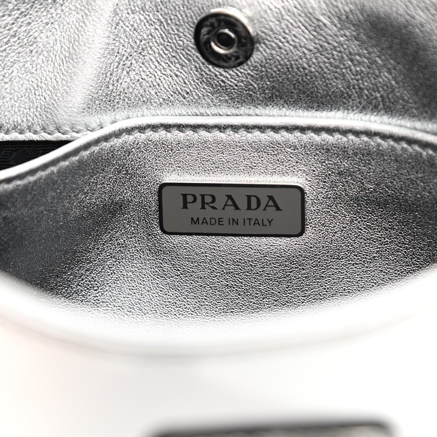 Prada Spazzolato Cleo Shoulder Bag Argento Black 7 of 8