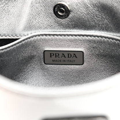Prada Spazzolato Cleo Shoulder Bag Argento Black 7 of 8
