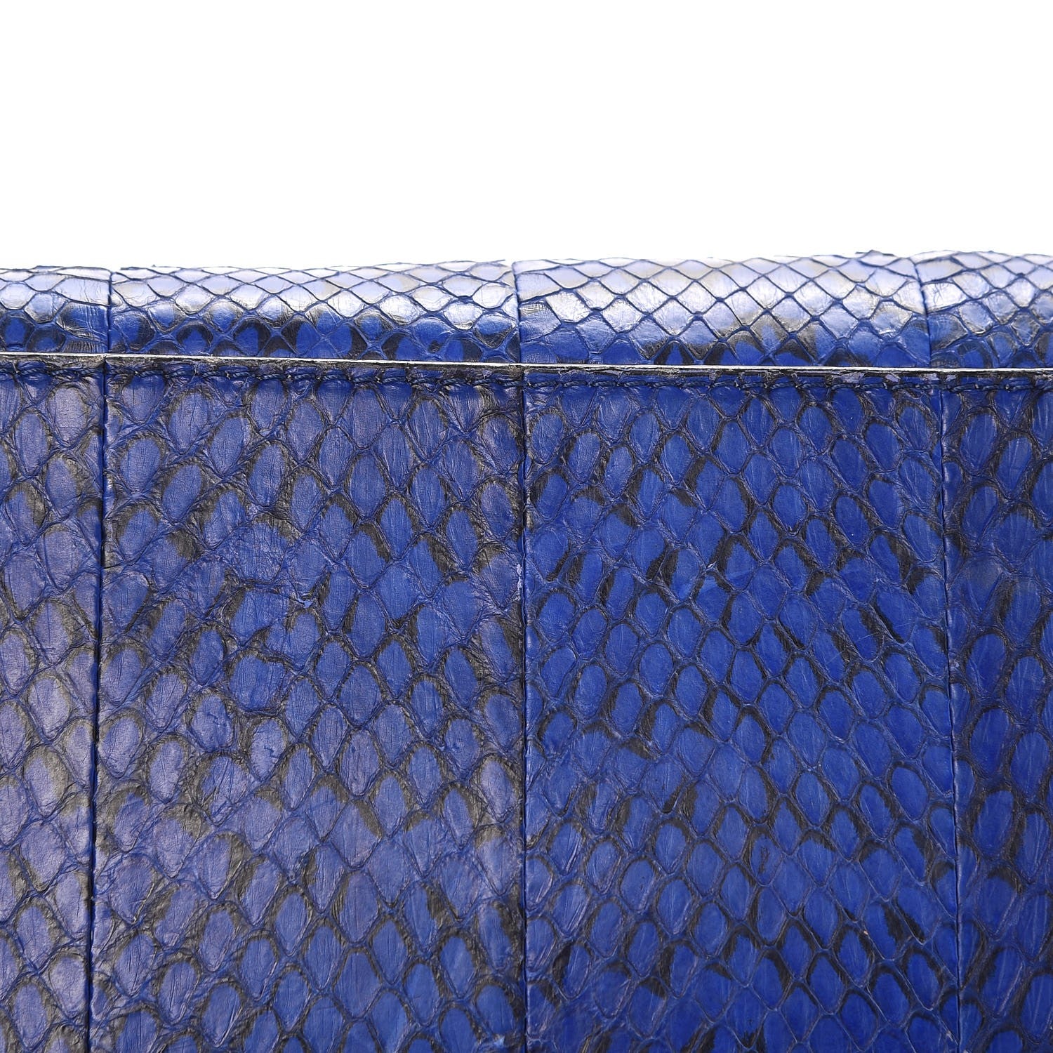 Celine Python Calfskin Medium Trapeze Blue Black 20 of 24
