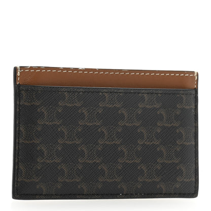 Celine Triomphe Canvas Card Holder Tan 3 of 10