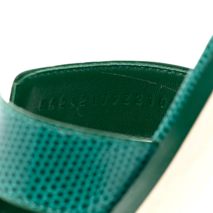 Hermes Lizard Oran Sandals 40 Vert Emeraude 6 of 8