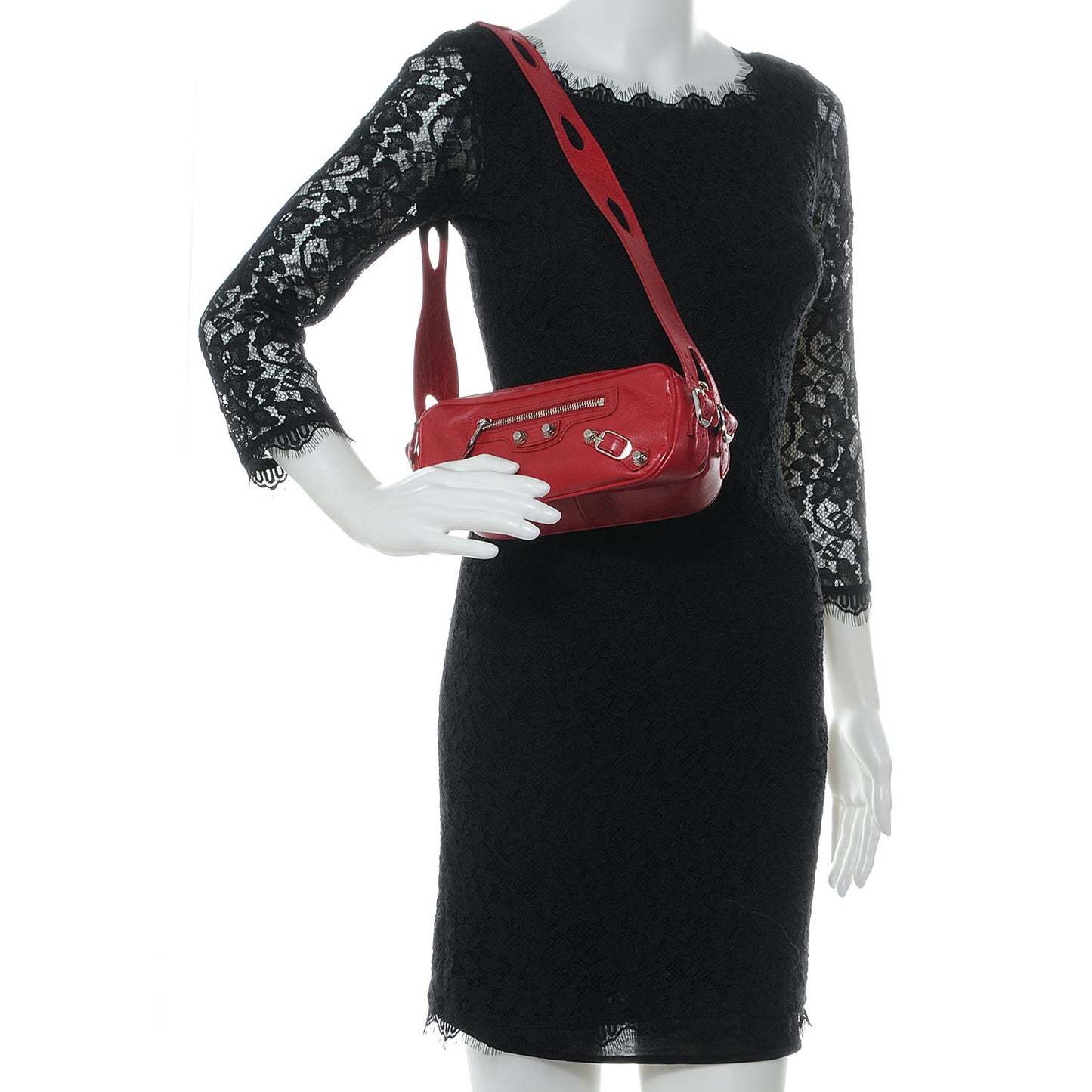 Agneau Giant Silver Hardware Chic Ruby