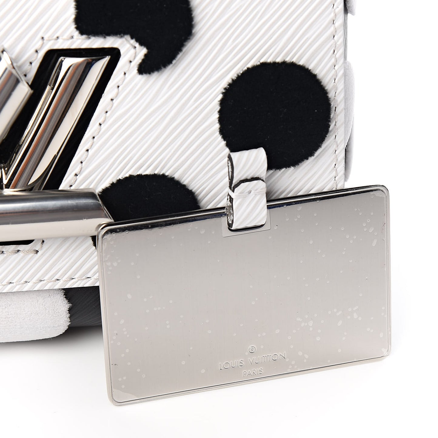 Epi Polka Dots Twist Shoulder Bag PM White Black